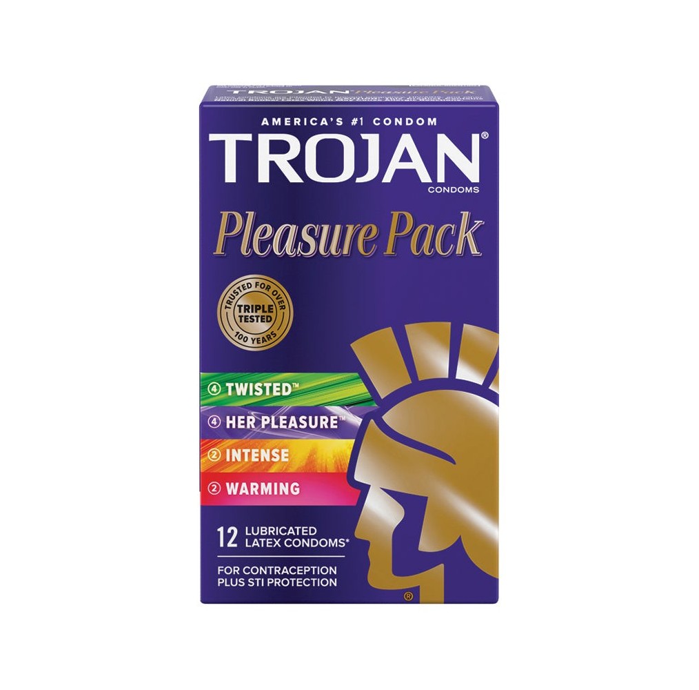 Trojan Pleasure Pack Condoms (12 Pack)